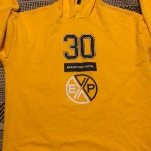 Yellow and black hoodie